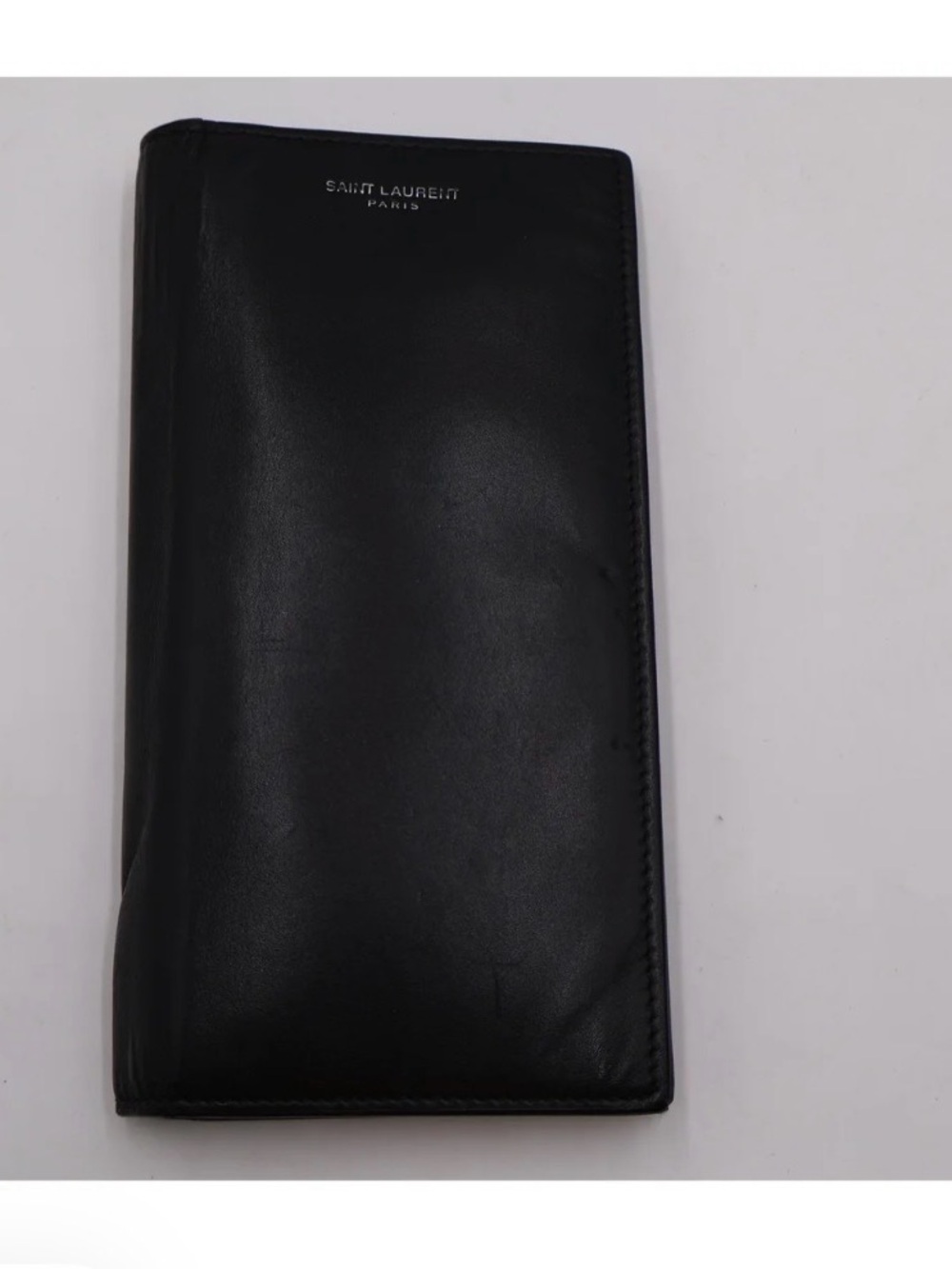 Saint Laurent Black Leather Wallet Bifold Card Holder